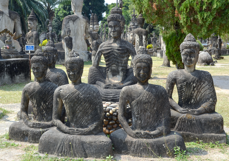 Wat Xieng Khuan. Tanon Tha Deua. Laos. Bouddha ascète. Photo Serge Panarotto.